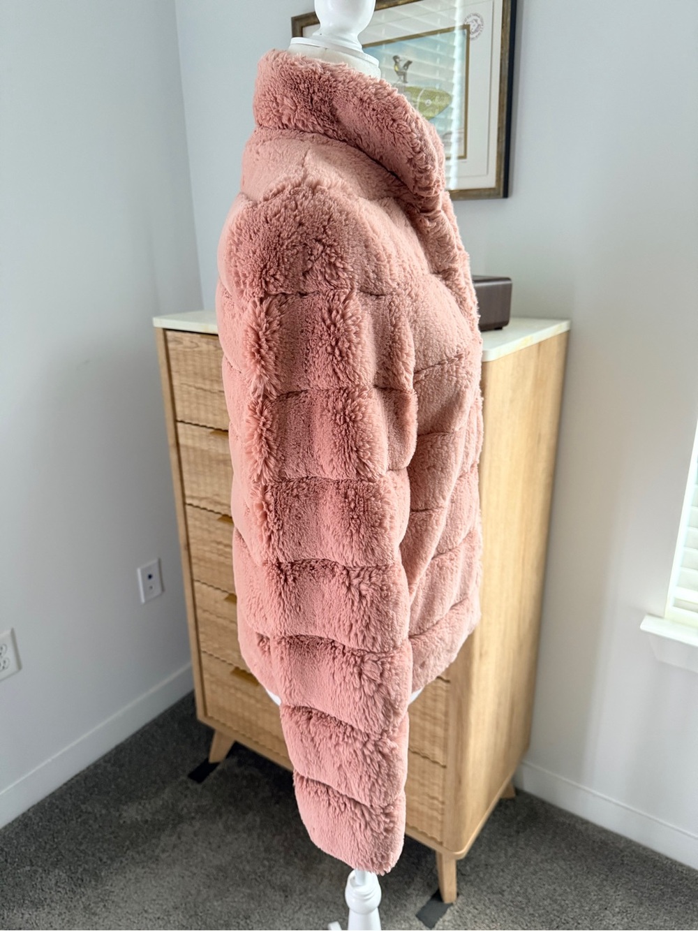 Donna Salyers  Fabulous Furs fur pink quilted XS - Picture 3 of 7